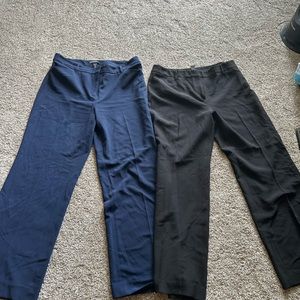The Limited size 14 wide leg dress pants blue and black